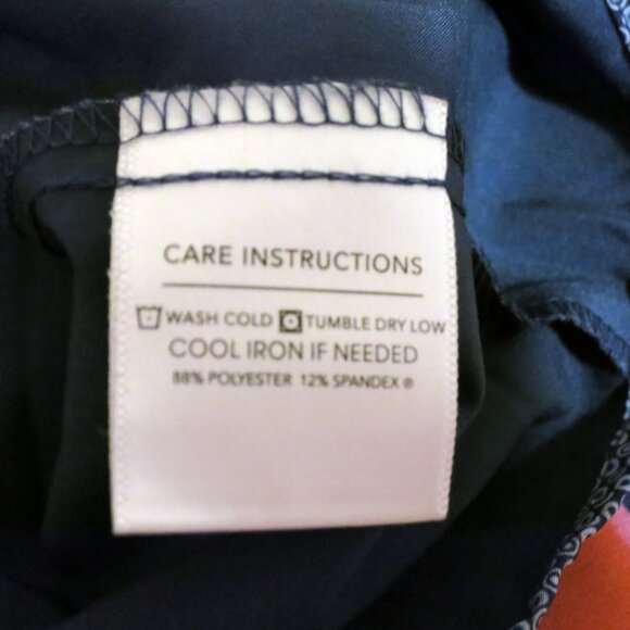 Mizzen Main Shirt Mens XL Short Sleeve Button Classic Fit Blue Circles - Picture 6 of 6